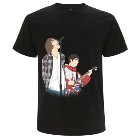 Oasis Inspired Graphic T-Shirt – Iconic Britpop Duo Design