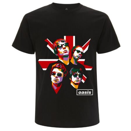 Oasis Pop Art T-Shirt – Bold UK Flag Design