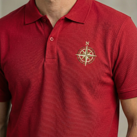 Red Polo Embroidery